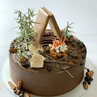 Camp fire chocolate cake