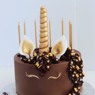 Unicorn chocolate cake