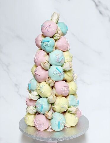 Pastel Chocolate Croquembouche