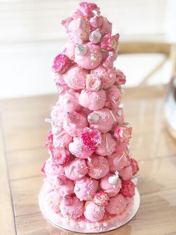Pink Chocolate Croquembouche